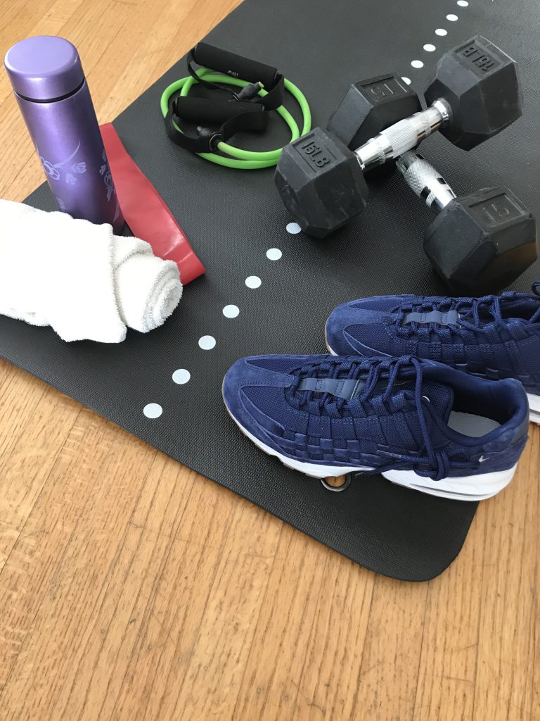 Transition Training uses a variety of equipment for at home exercising